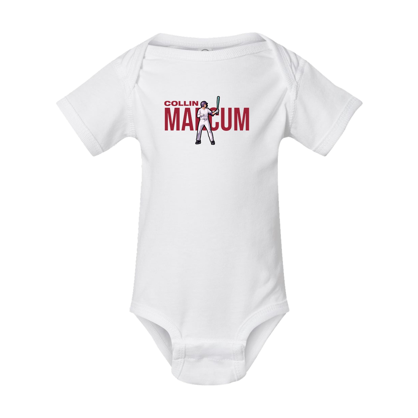 Baby Onesie — Player Name in White