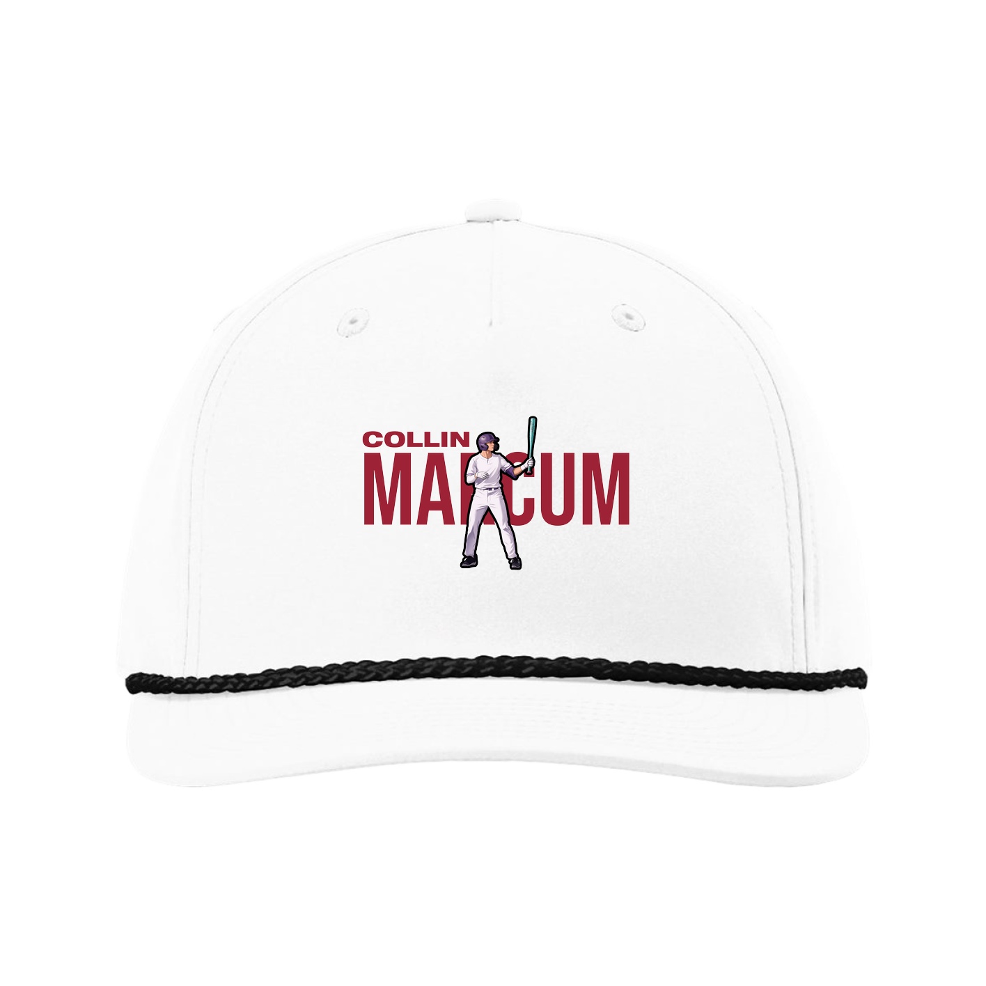 Five-Panel Classic Rope Cap — Player Name in White