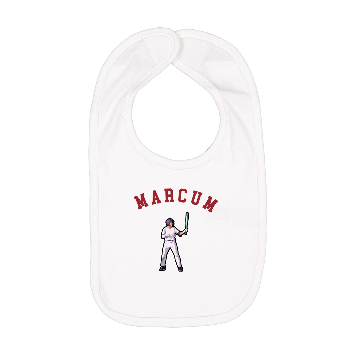 Infant Bib — Shirsey Arch in White