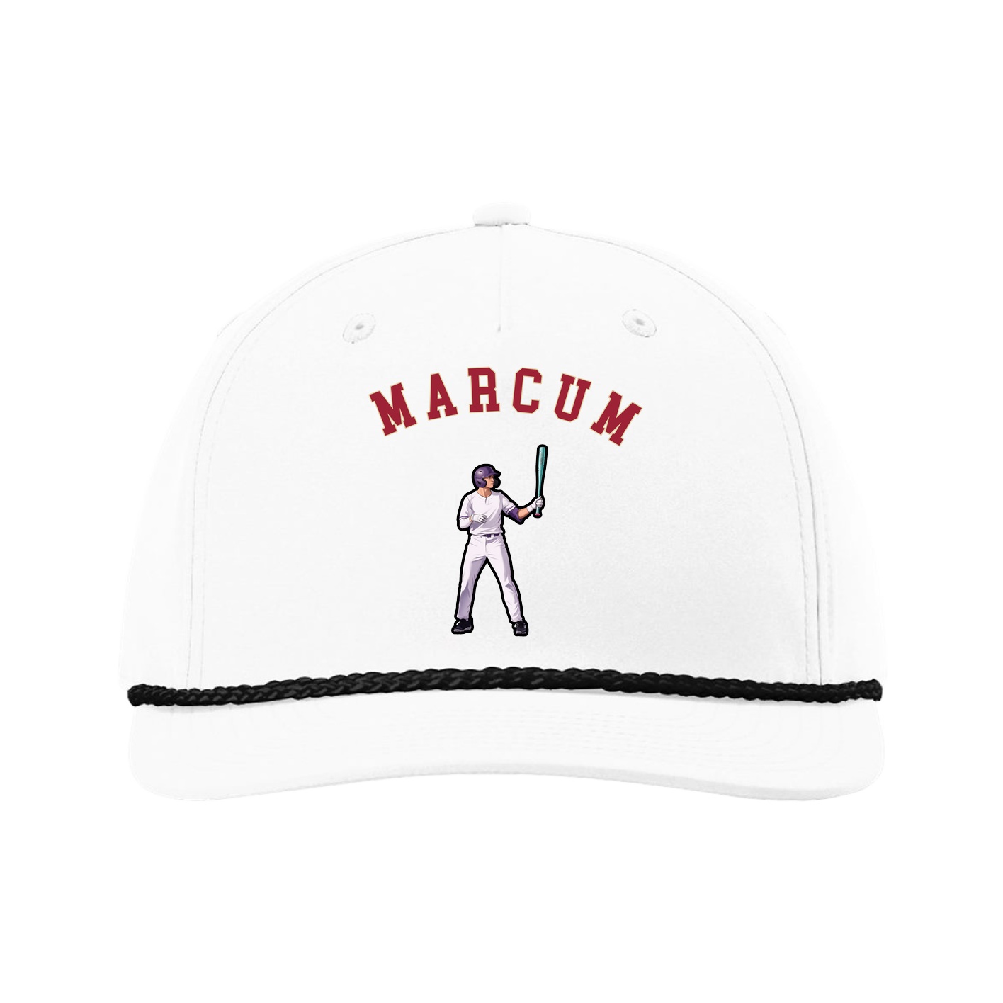 Five-Panel Classic Rope Cap — Shirsey Arch in White