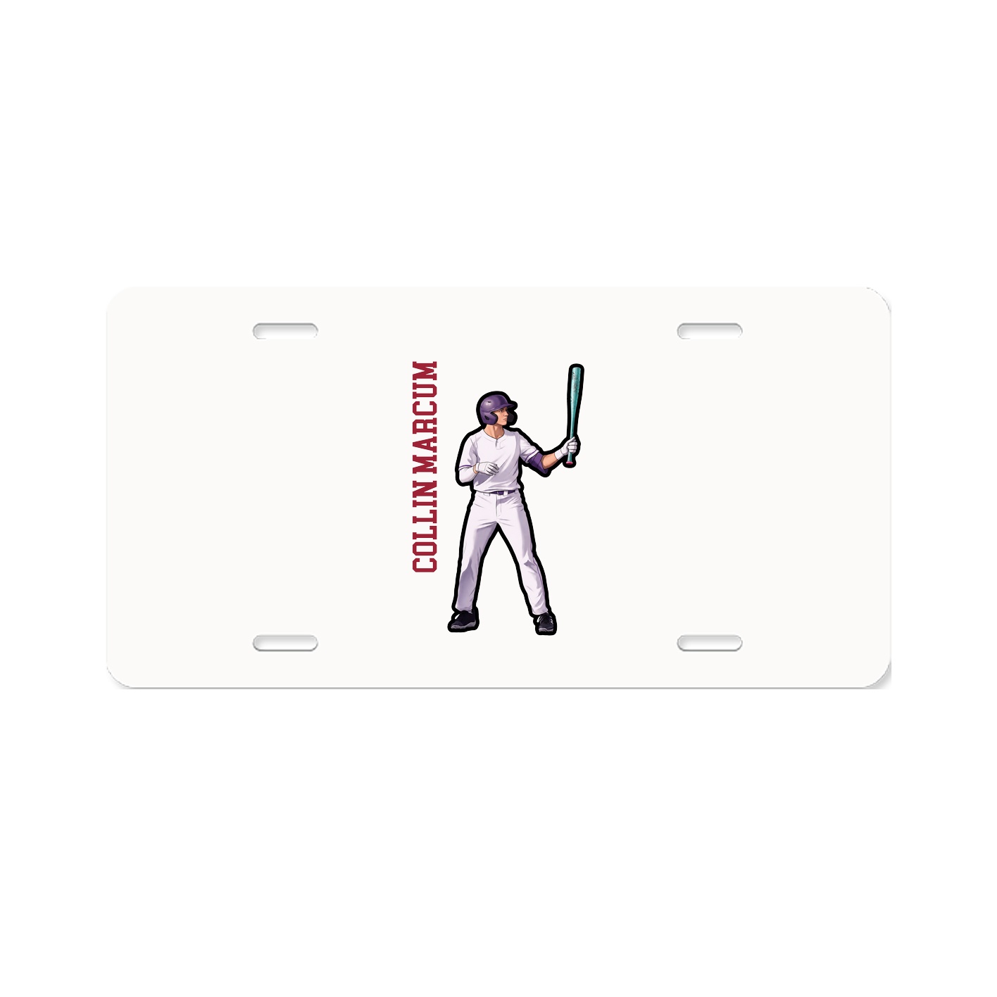 License Plate — Name Vertical in Classic