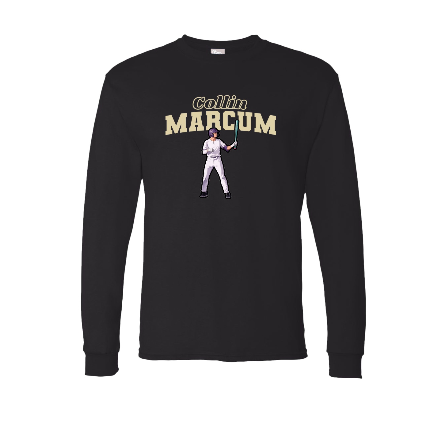 Long Sleeve Tee — Name Arch in Black