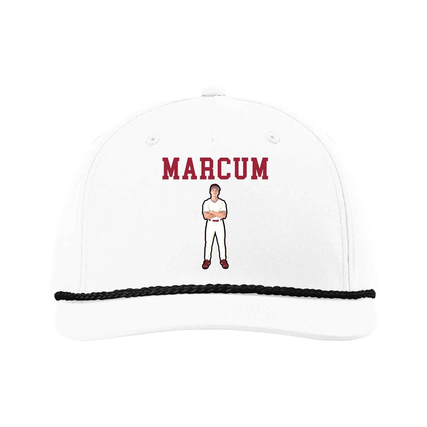 Five-Panel Classic Rope Cap — Shirsey in White