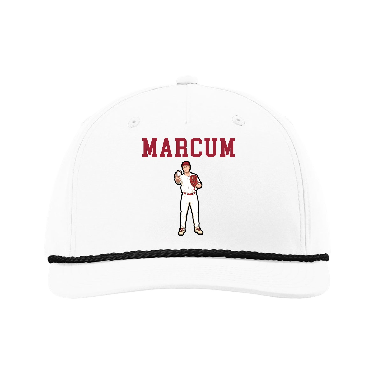 Five-Panel Classic Rope Cap — Shirsey in White