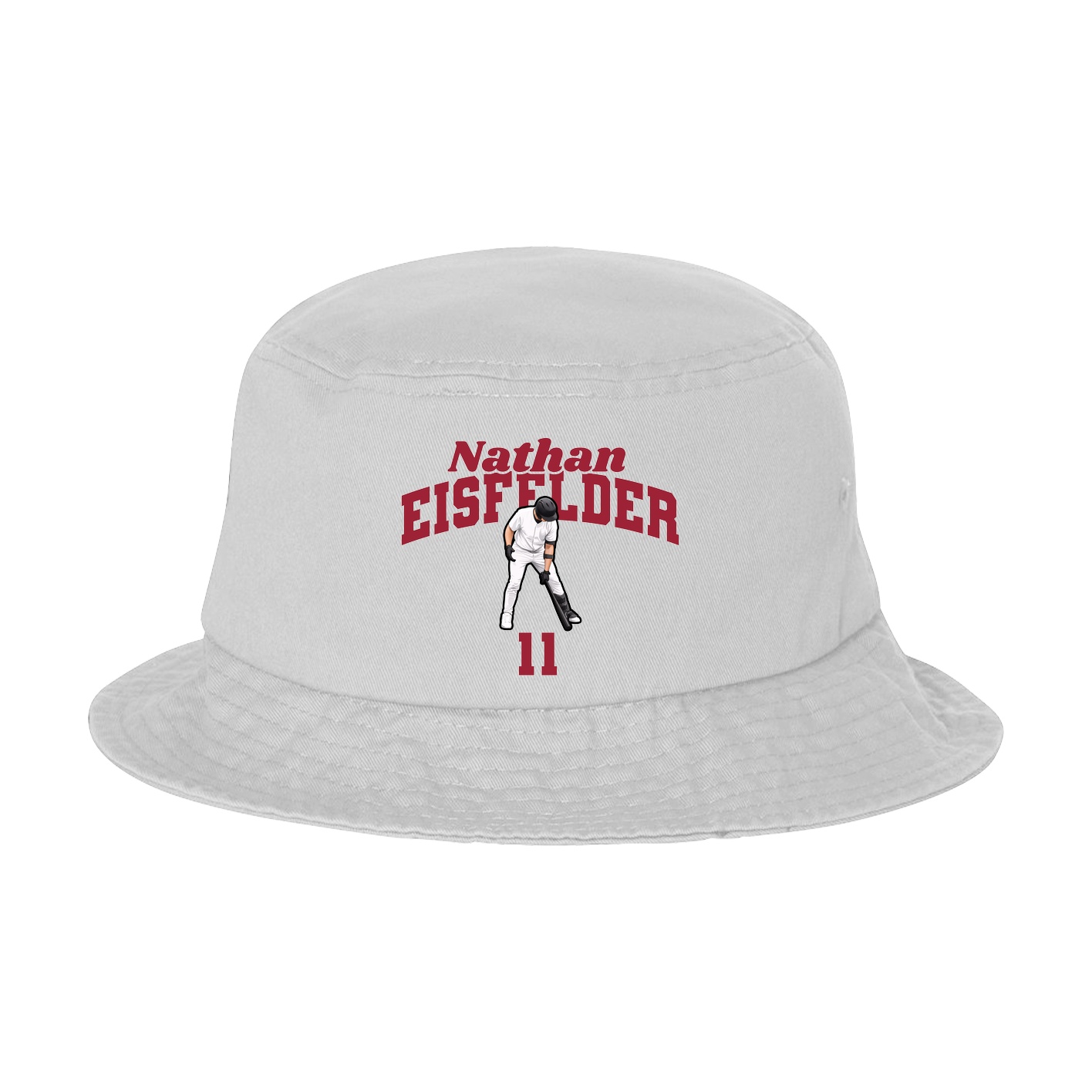 Bucket Cap — Signature Arch in White