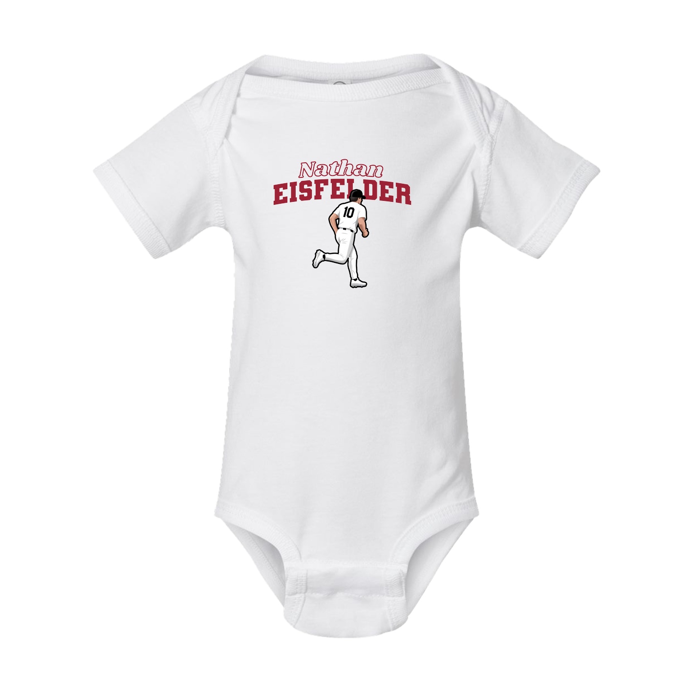 Baby Onesie — Name Arch in White