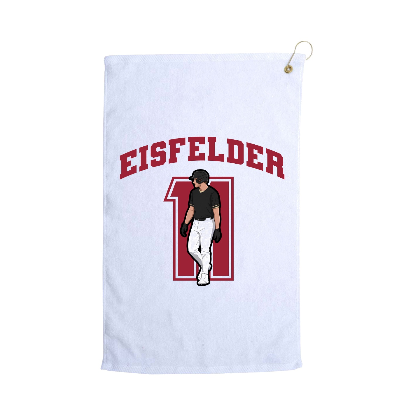 Golf Towel — Number in White