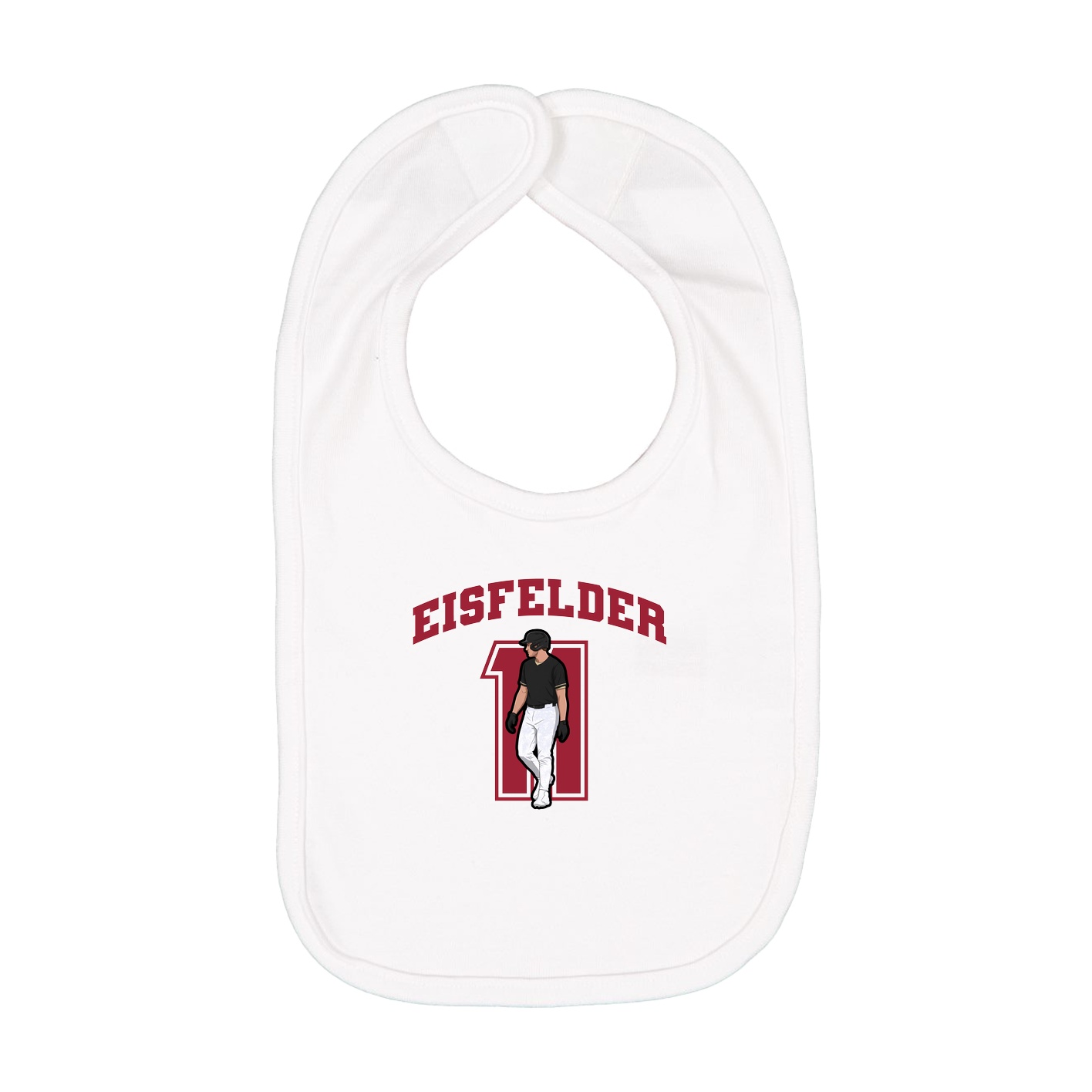 Infant Bib — Number in White