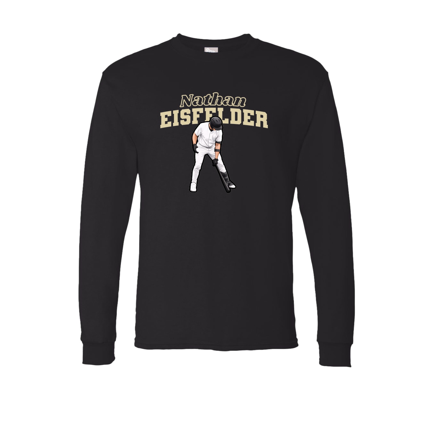 Long Sleeve Tee — Name Arch in Black