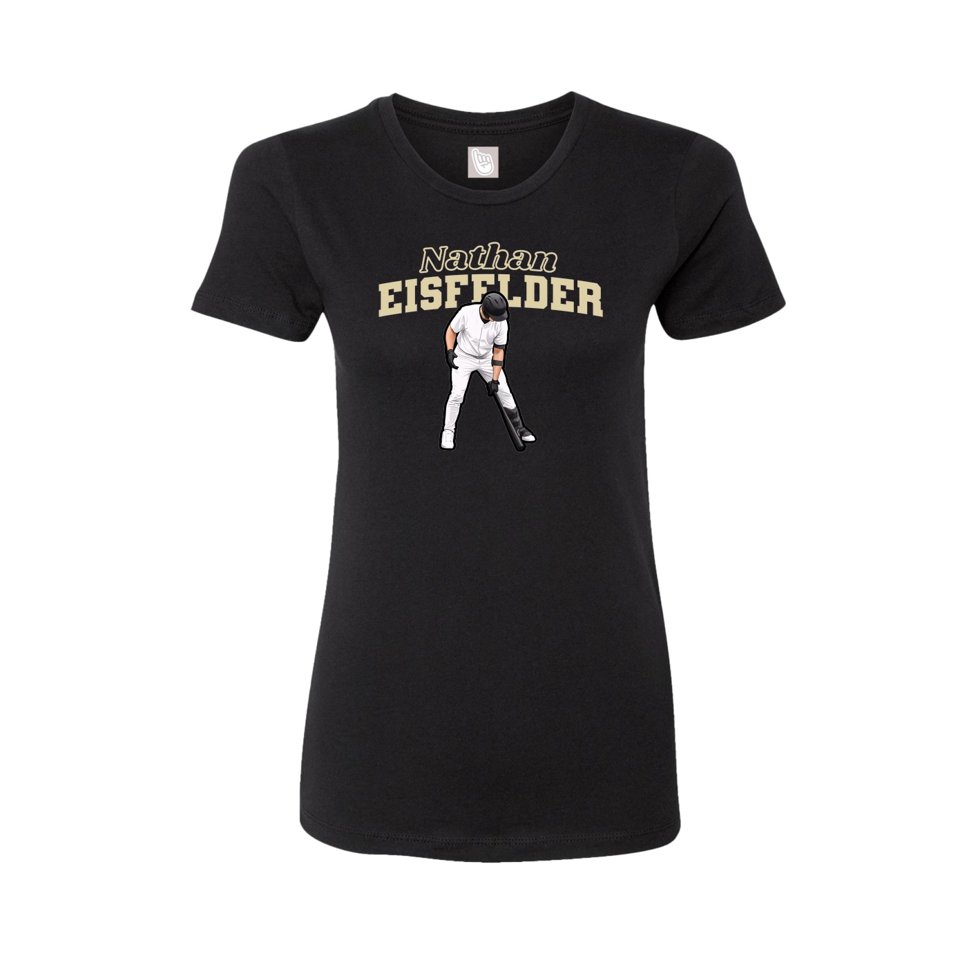 Fitted Women's Tee — Name Arch in Black