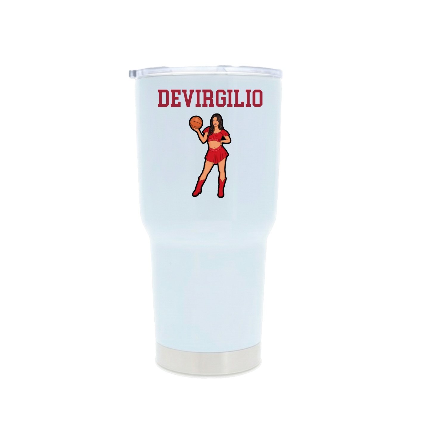 30oz Stainless Steel Tumbler — Shirsey in White