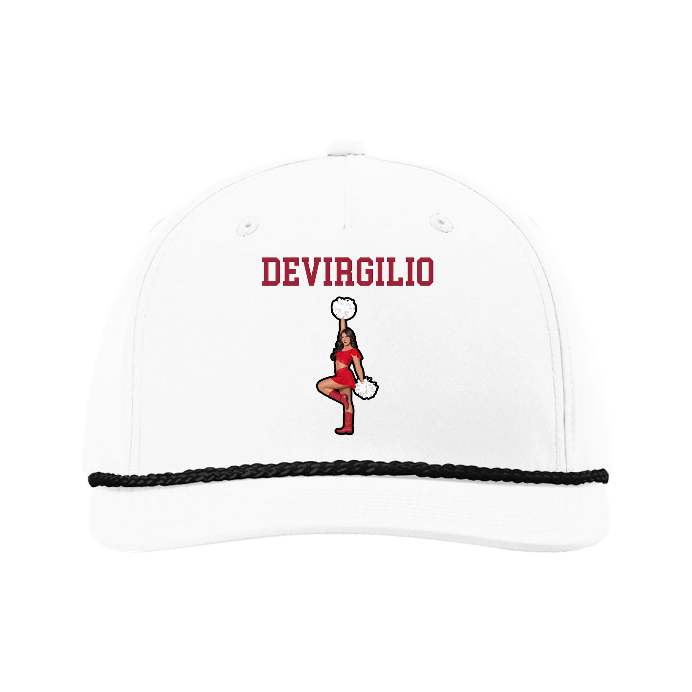 Five-Panel Classic Rope Cap — Shirsey in White