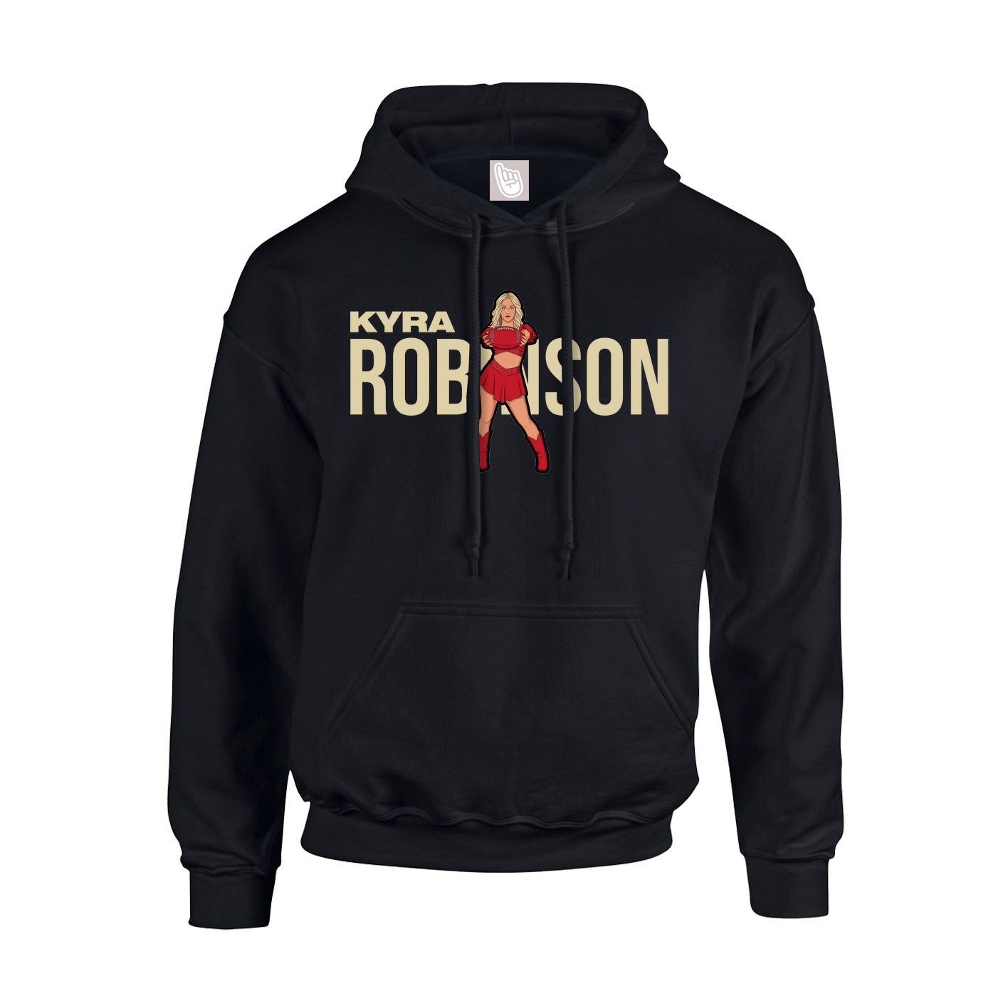 Youth Hoodie — Player Name in Black