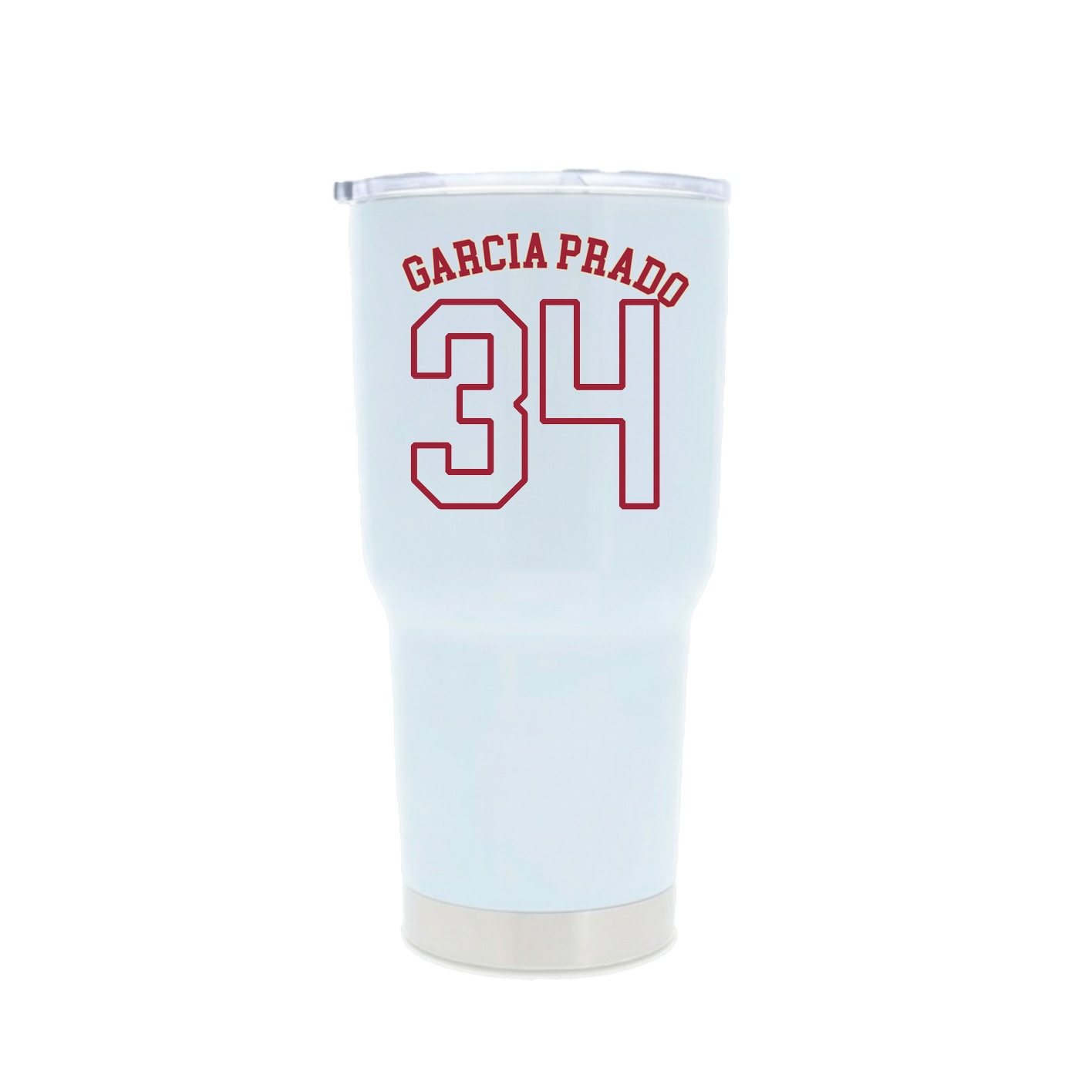 30oz Stainless Steel Tumbler — Shirsey Arch in White