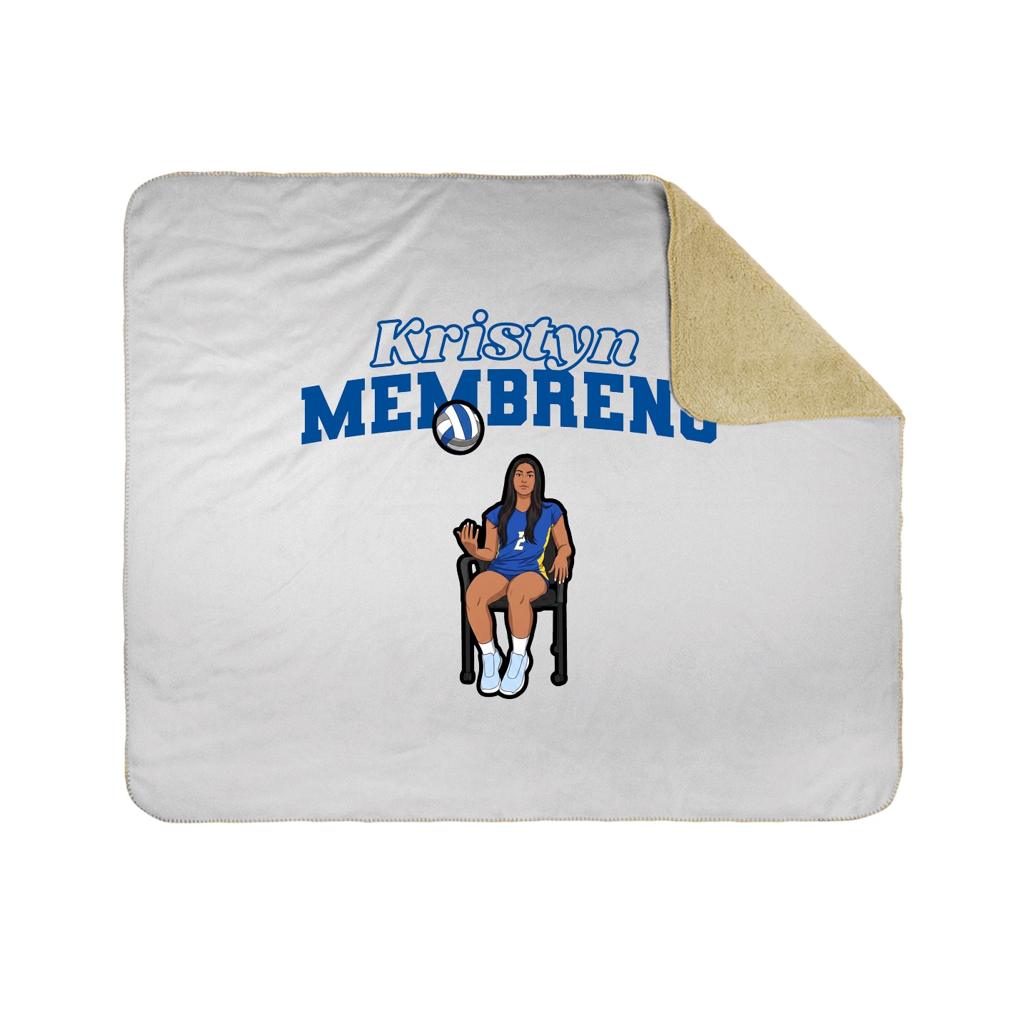 Throw Blanket — Name Arch in White