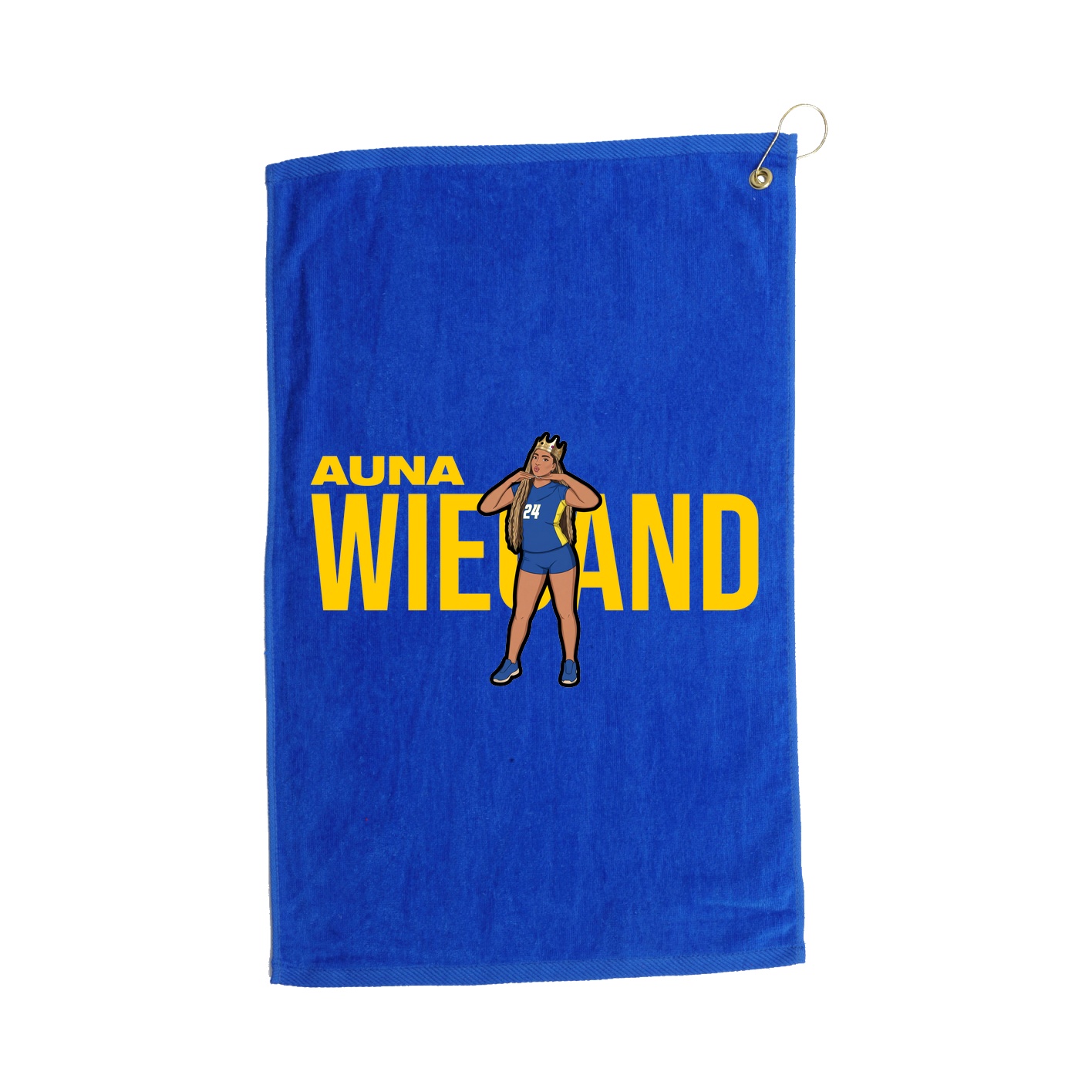 Golf Towel — Player Name in Royal