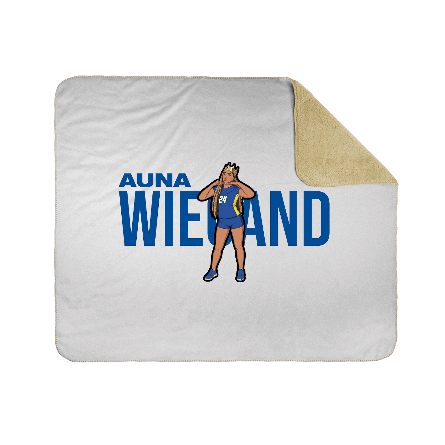 Throw Blanket — Player Name in White