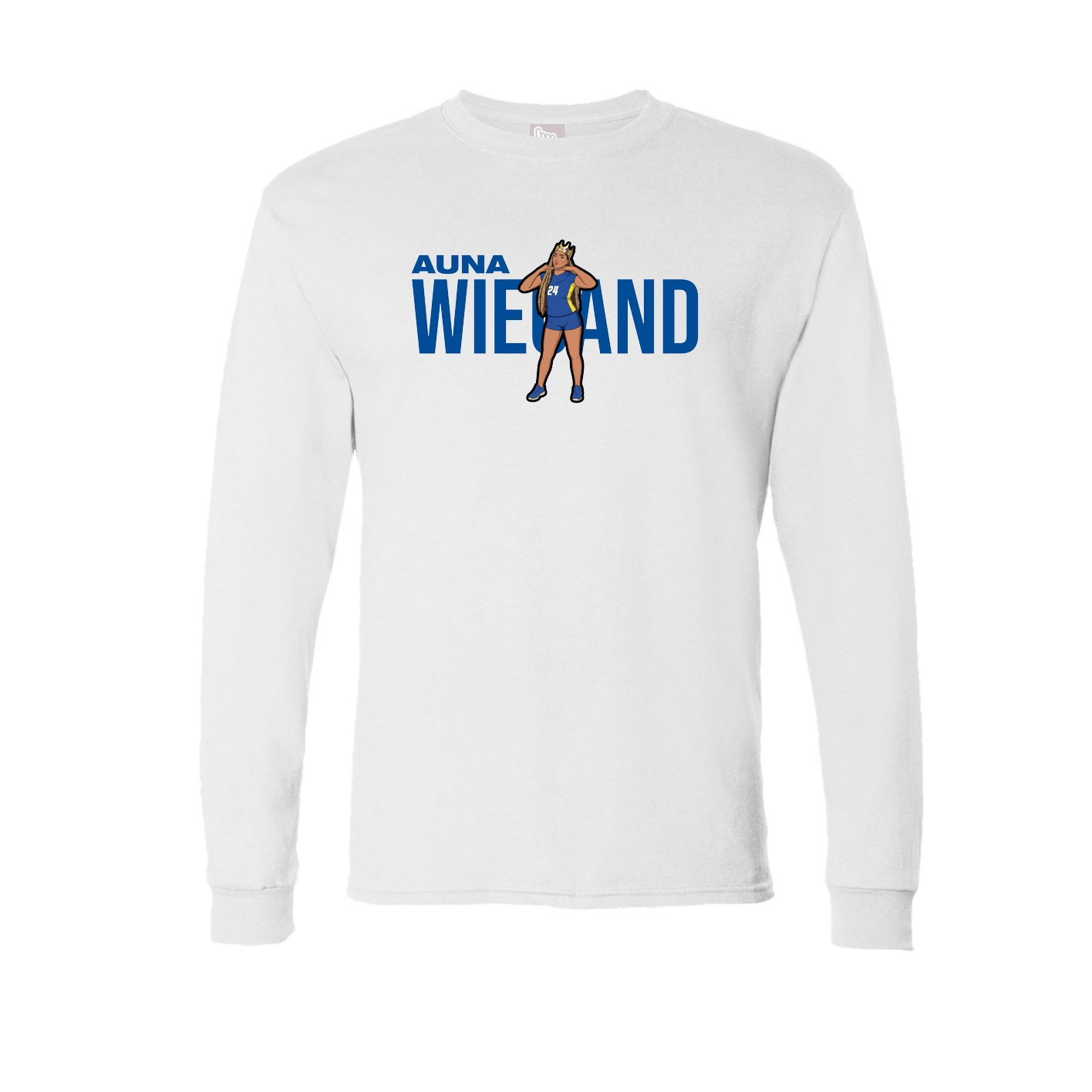 Long Sleeve Tee — Player Name in White
