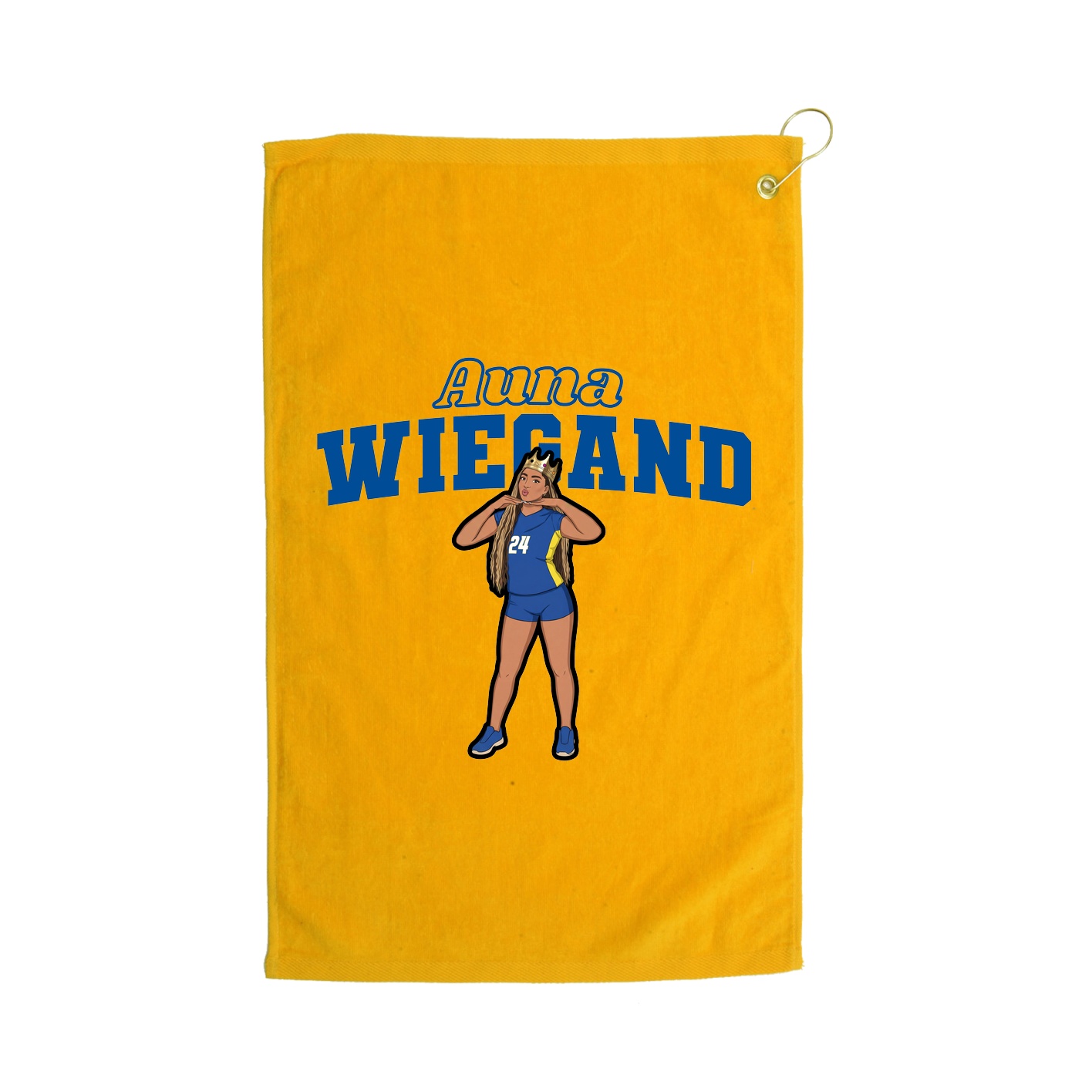Golf Towel — Name Arch in Gold