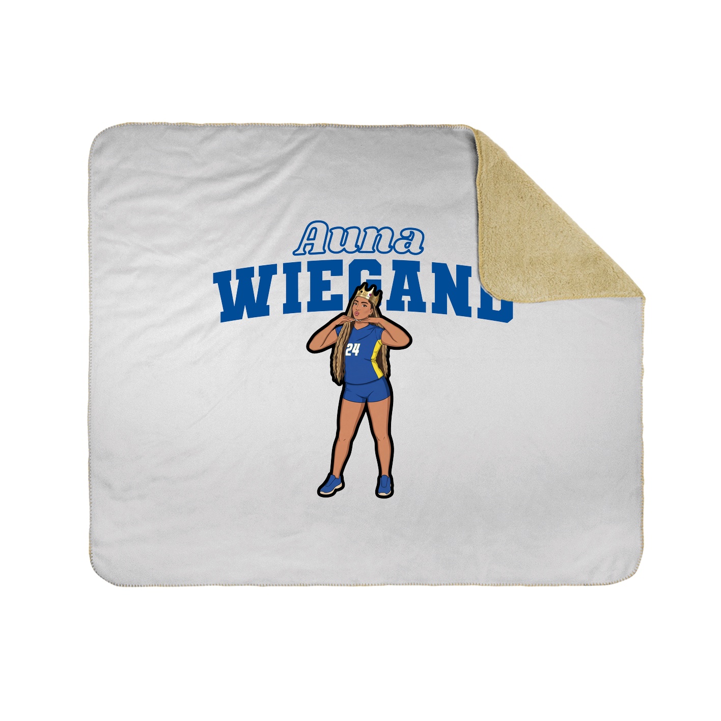 Throw Blanket — Name Arch in White