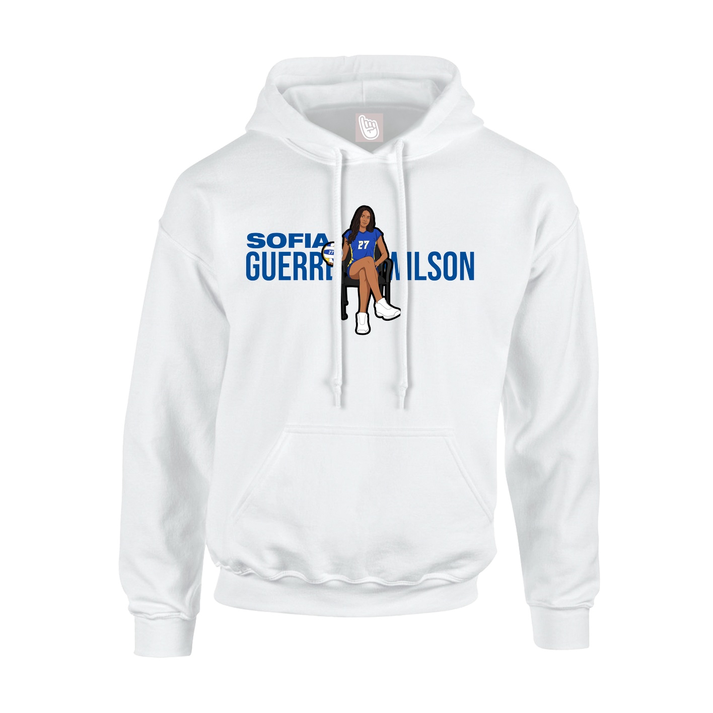 Youth Hoodie — Player Name in White