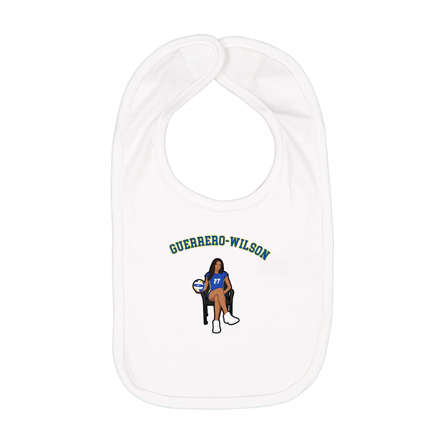 Infant Bib — Shirsey Arch in White