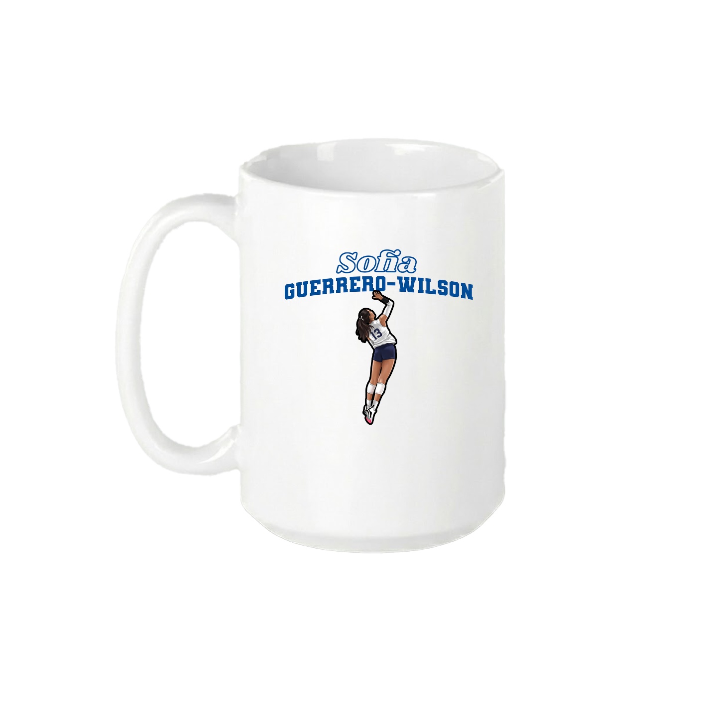 15oz Coffee Mug — Name Arch in White