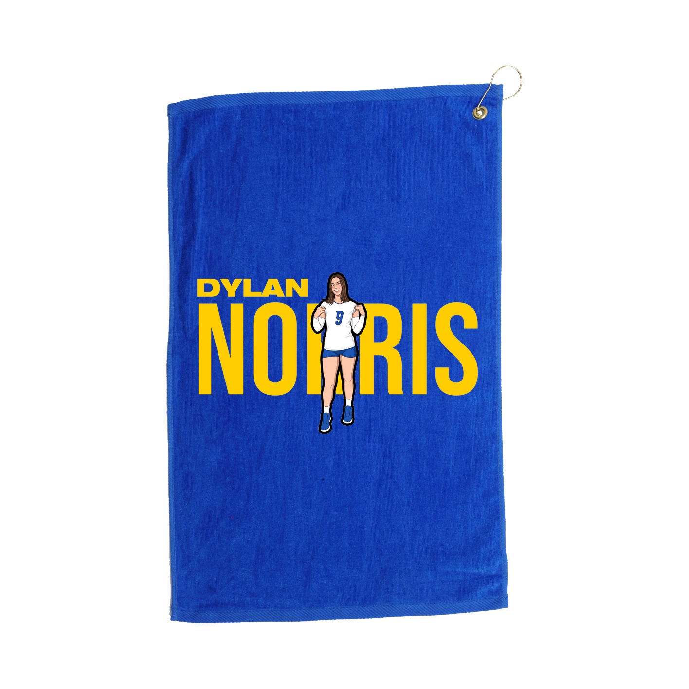 Golf Towel — Player Name in Royal
