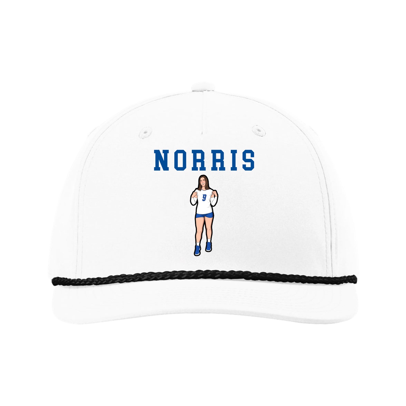 Five-Panel Classic Rope Cap — Shirsey in White