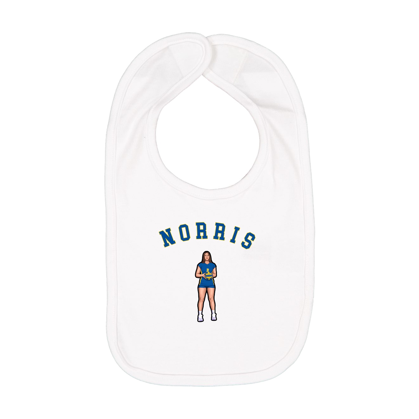 Infant Bib — Shirsey Arch in White