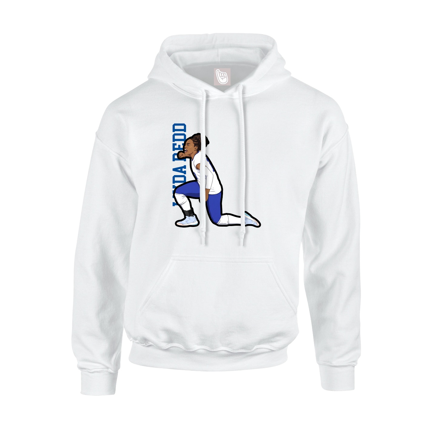 Youth Hoodie — Name Vertical in White