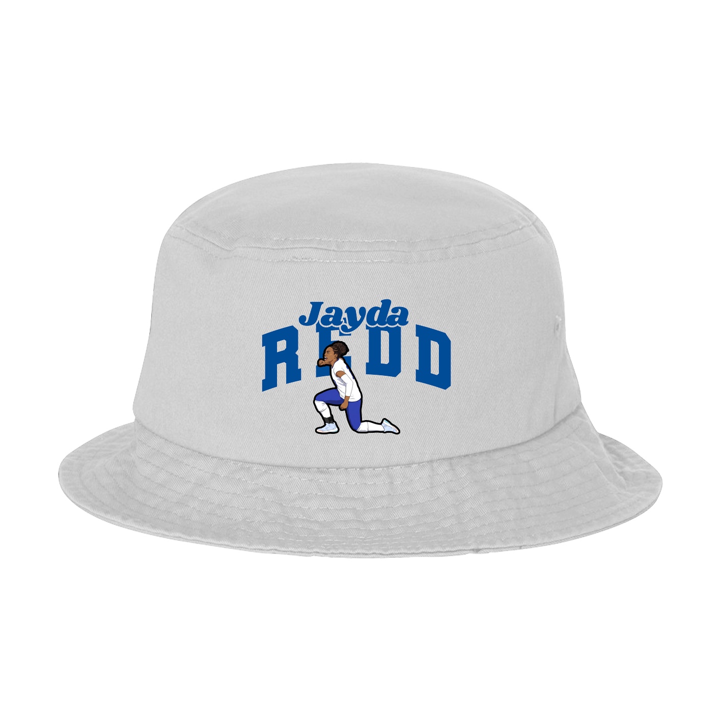 Bucket Cap — Signature Arch in White