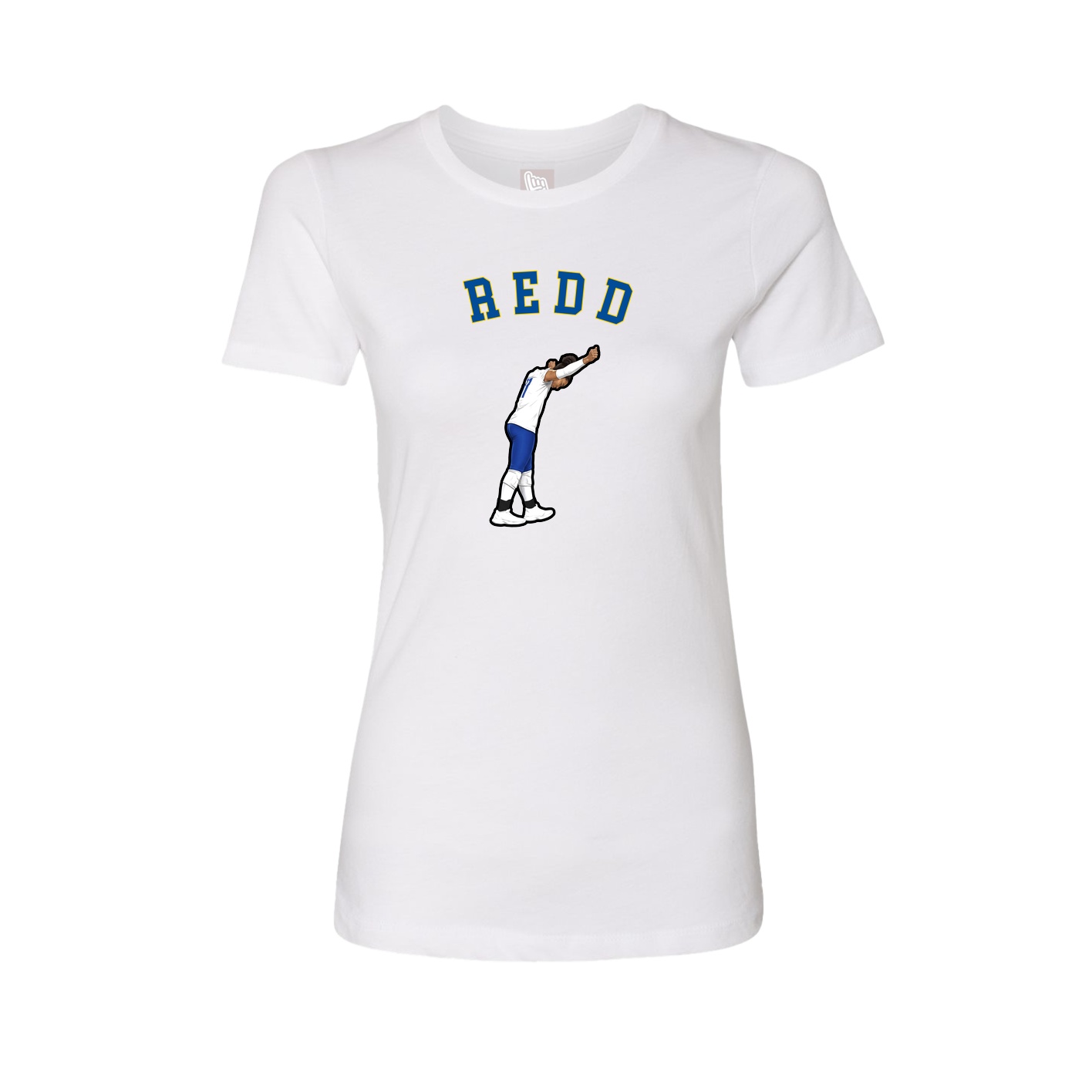 Fitted Women's Tee — Shirsey Arch in White