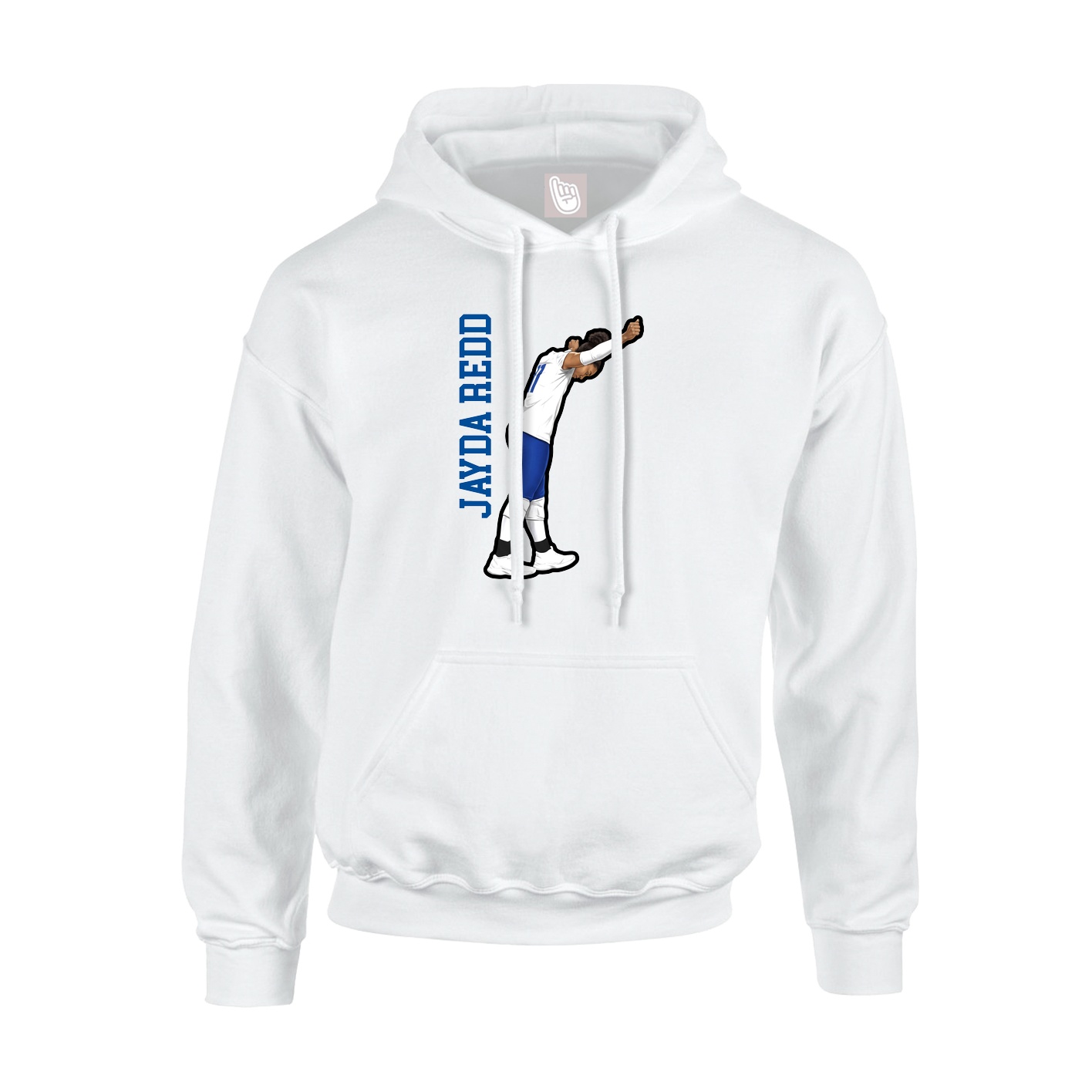 Hoodie — Name Vertical in White