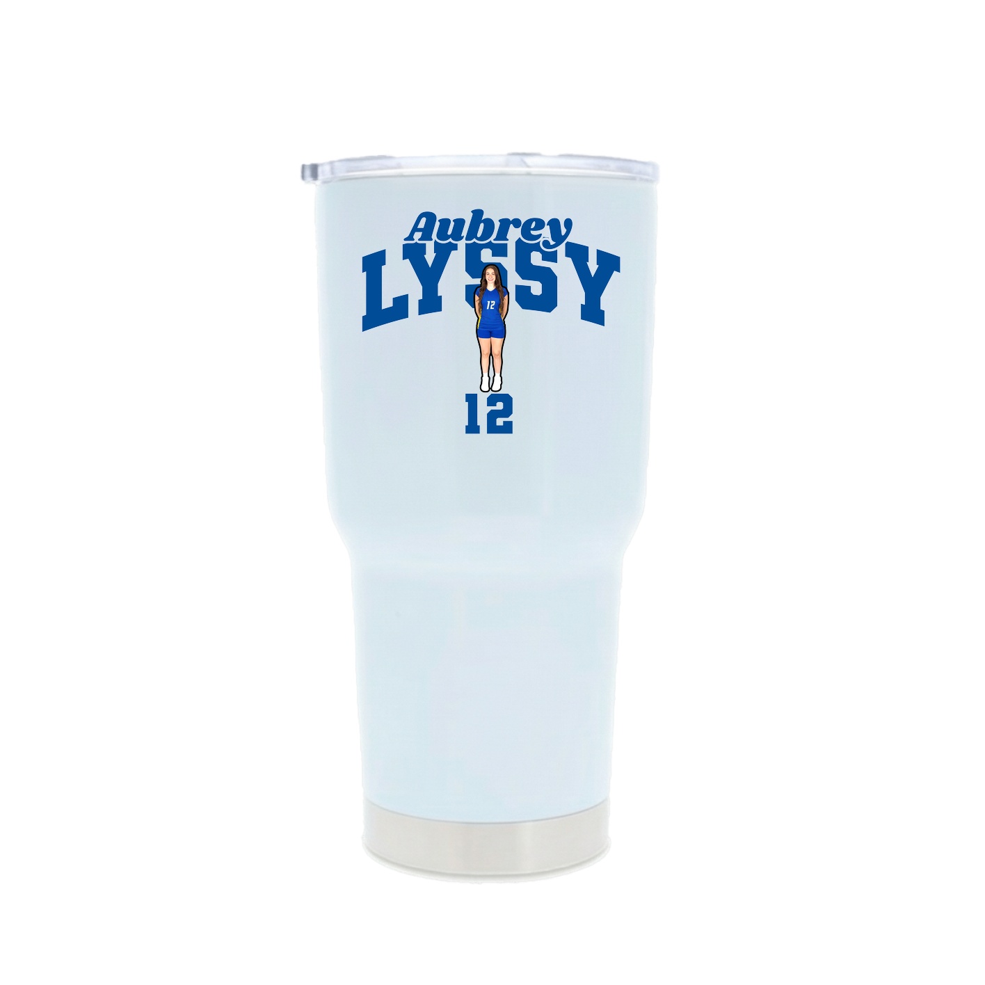 30oz Stainless Steel Tumbler — Signature Arch in White