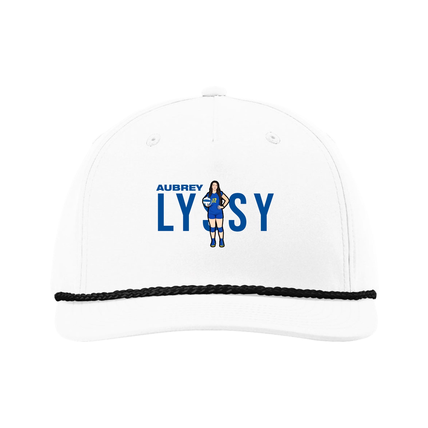 Five-Panel Classic Rope Cap — Player Name in White