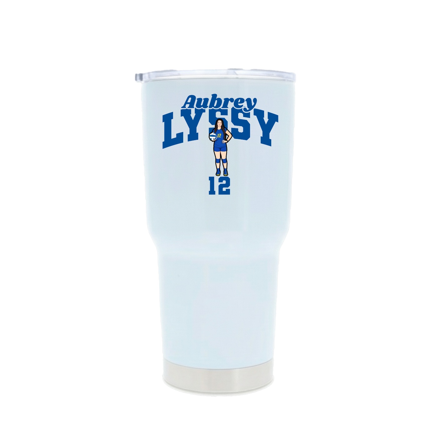 30oz Stainless Steel Tumbler — Signature Arch in White