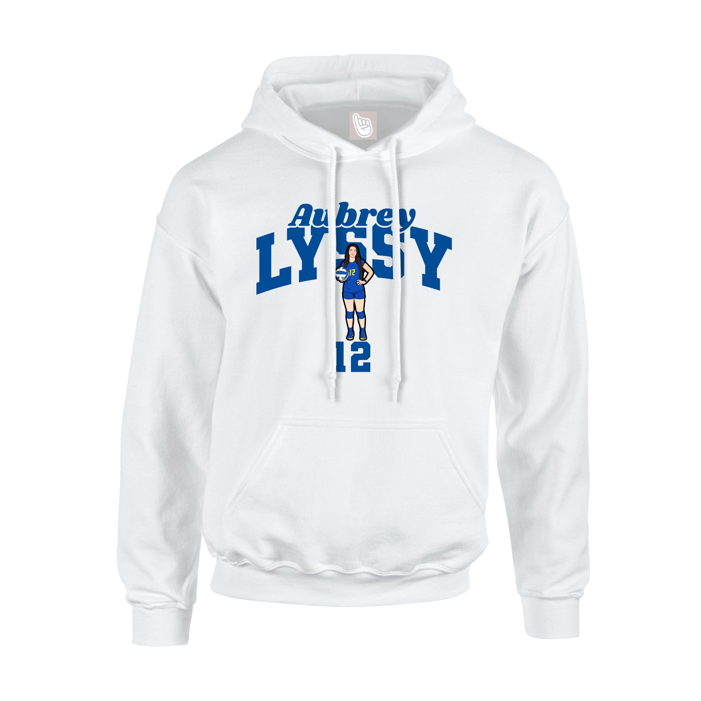 Hoodie — Signature Arch in White