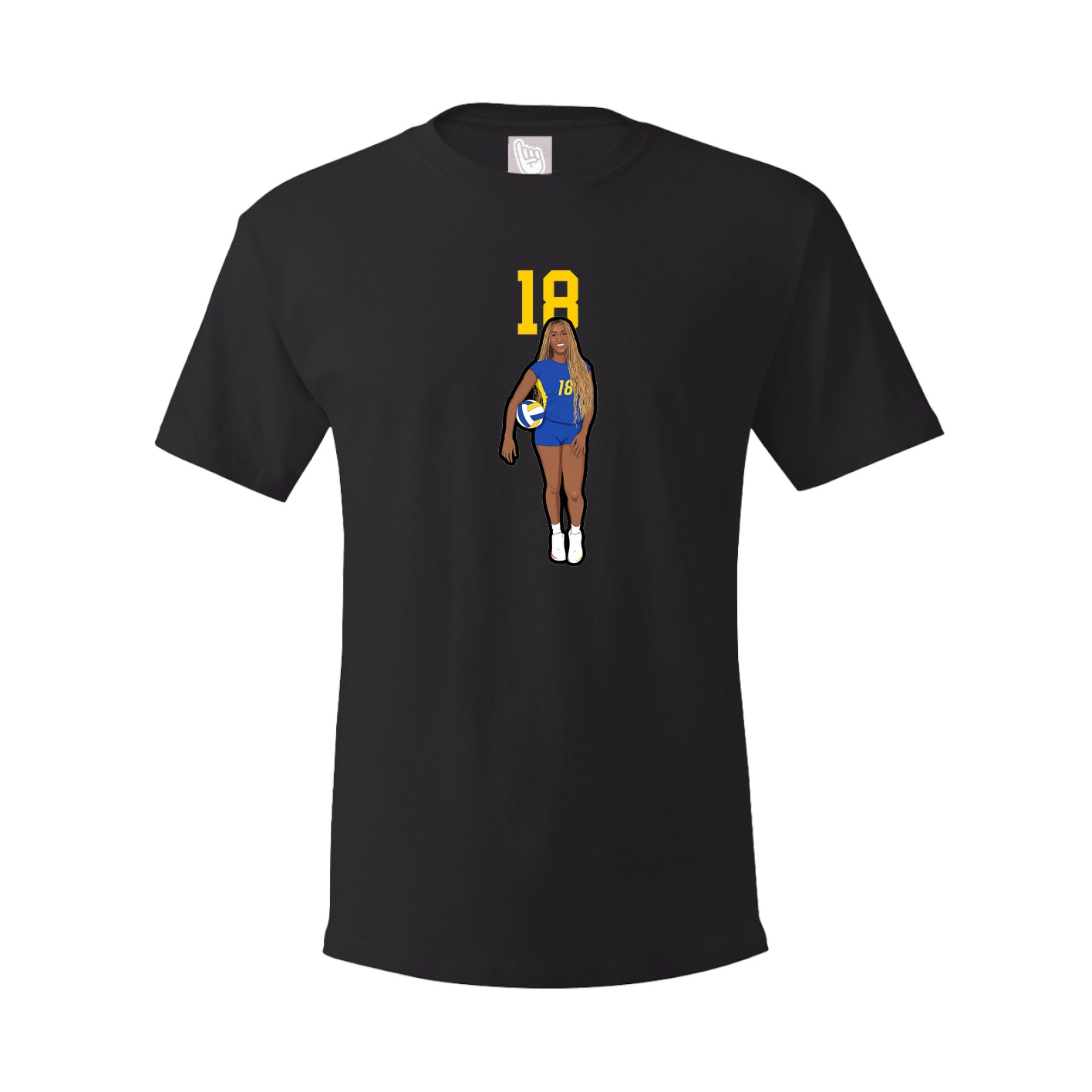 Youth Tee — Number Top in Black