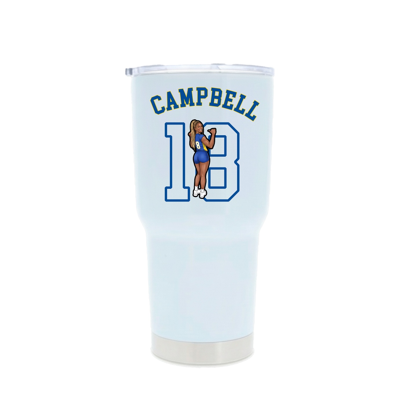 30oz Stainless Steel Tumbler — Shirsey Arch in White