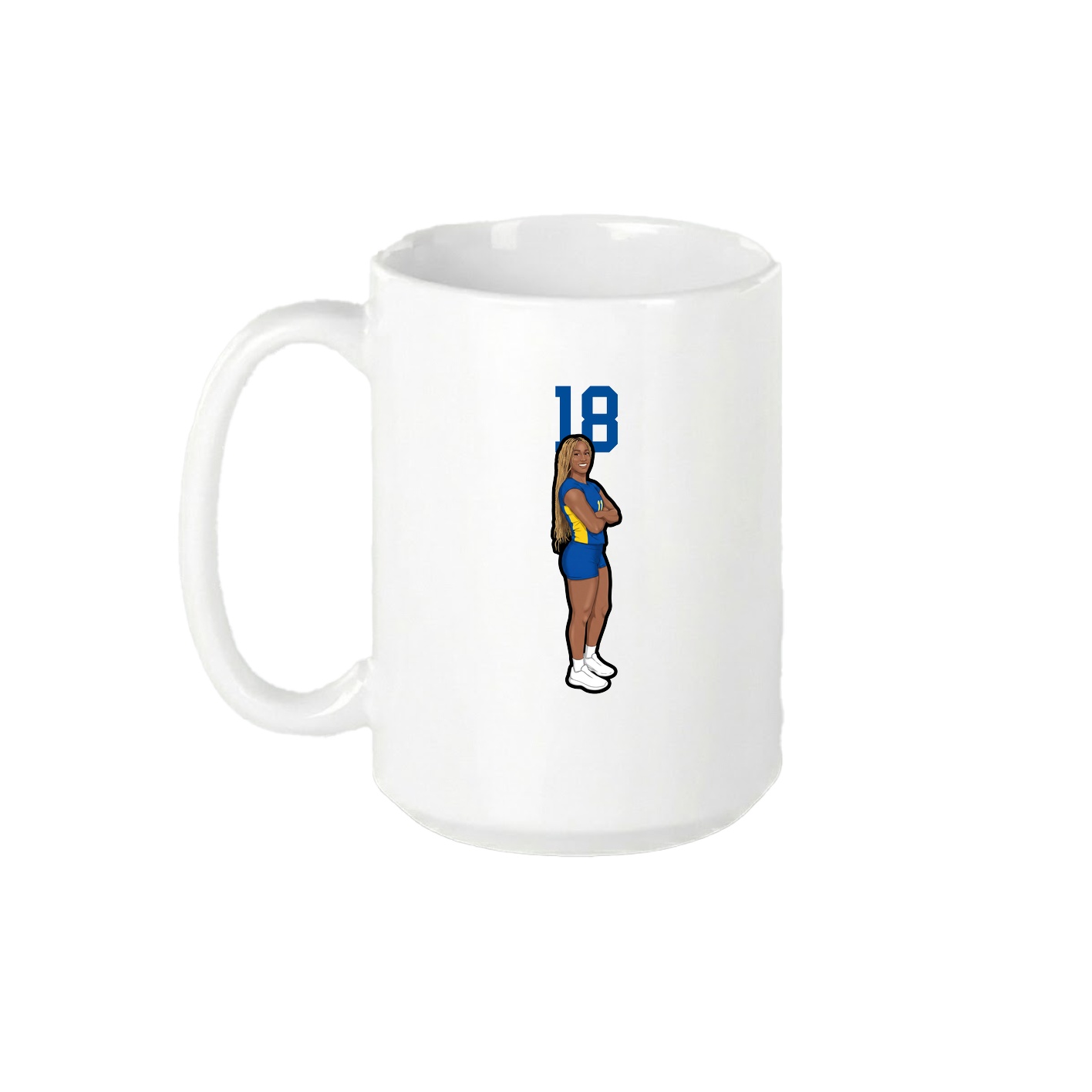 15oz Coffee Mug — Number Top in White