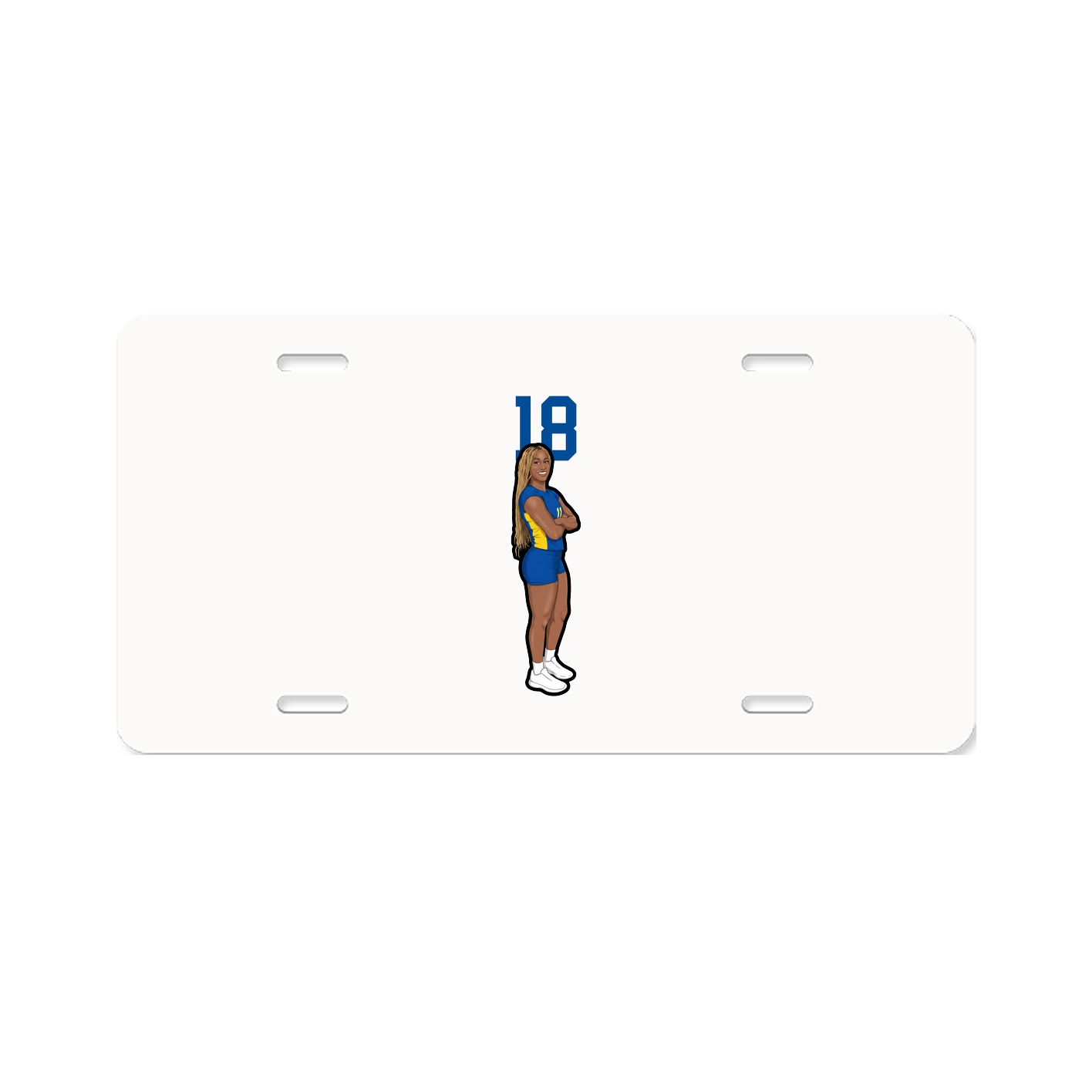License Plate — Number Top in Classic