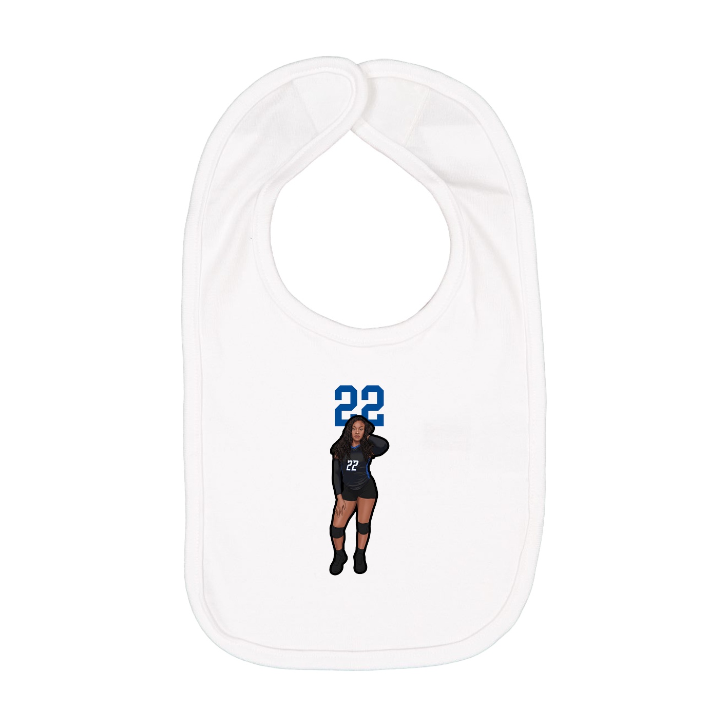 Infant Bib — Number Top in White