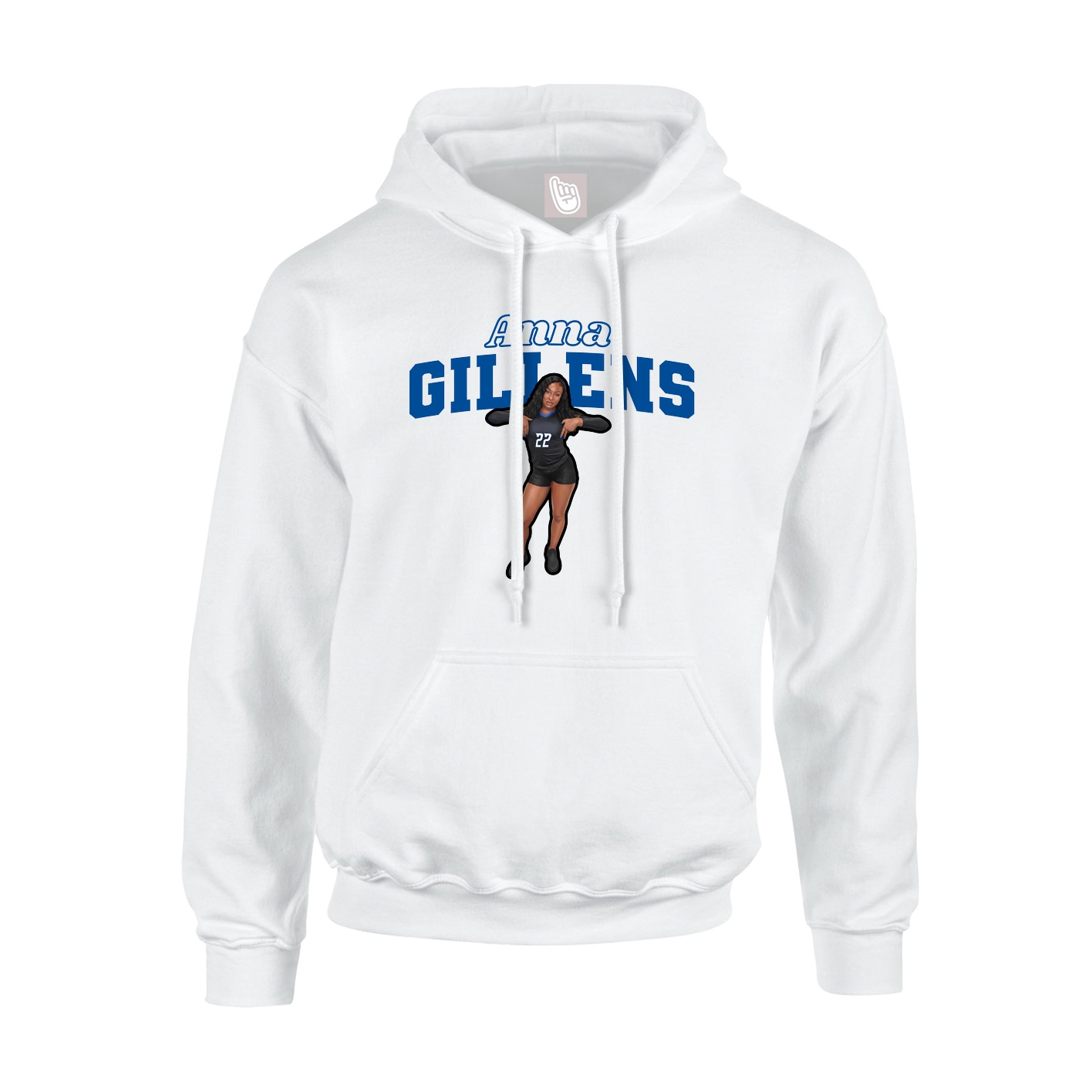 Hoodie — Name Arch in White