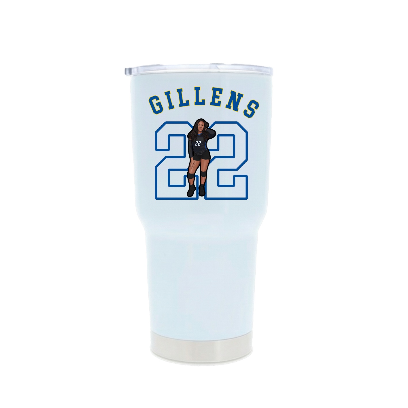 30oz Stainless Steel Tumbler — Shirsey Arch in White