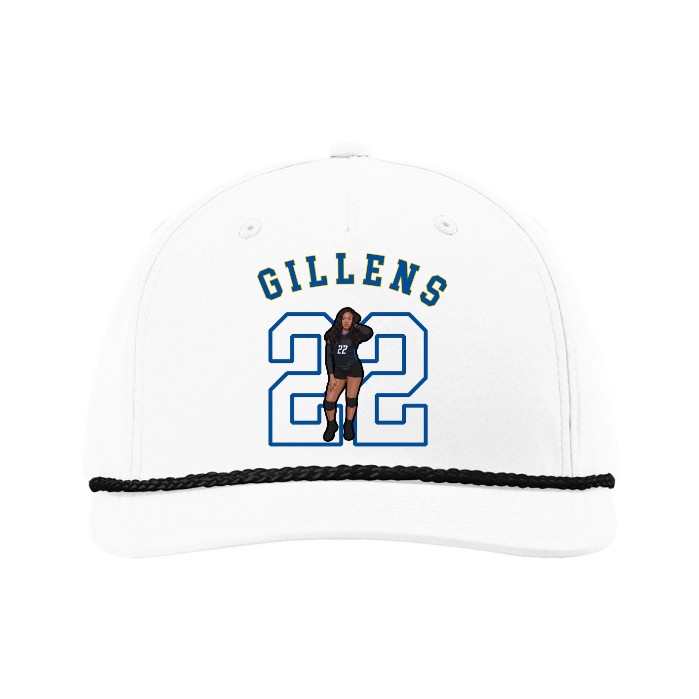 Five-Panel Classic Rope Cap — Shirsey Arch in White