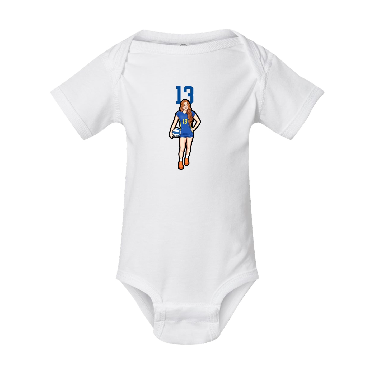 Baby Onesie — Number Top in White