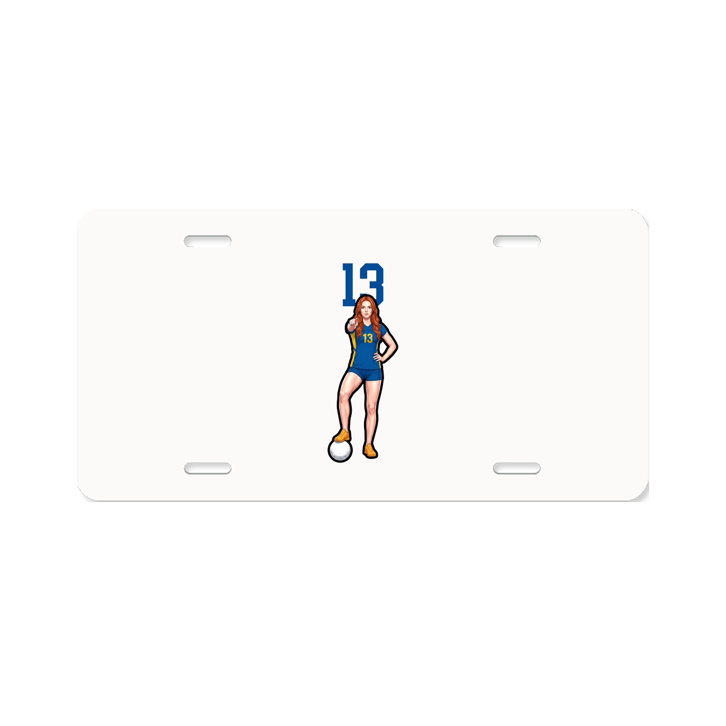License Plate — Number Top in Classic