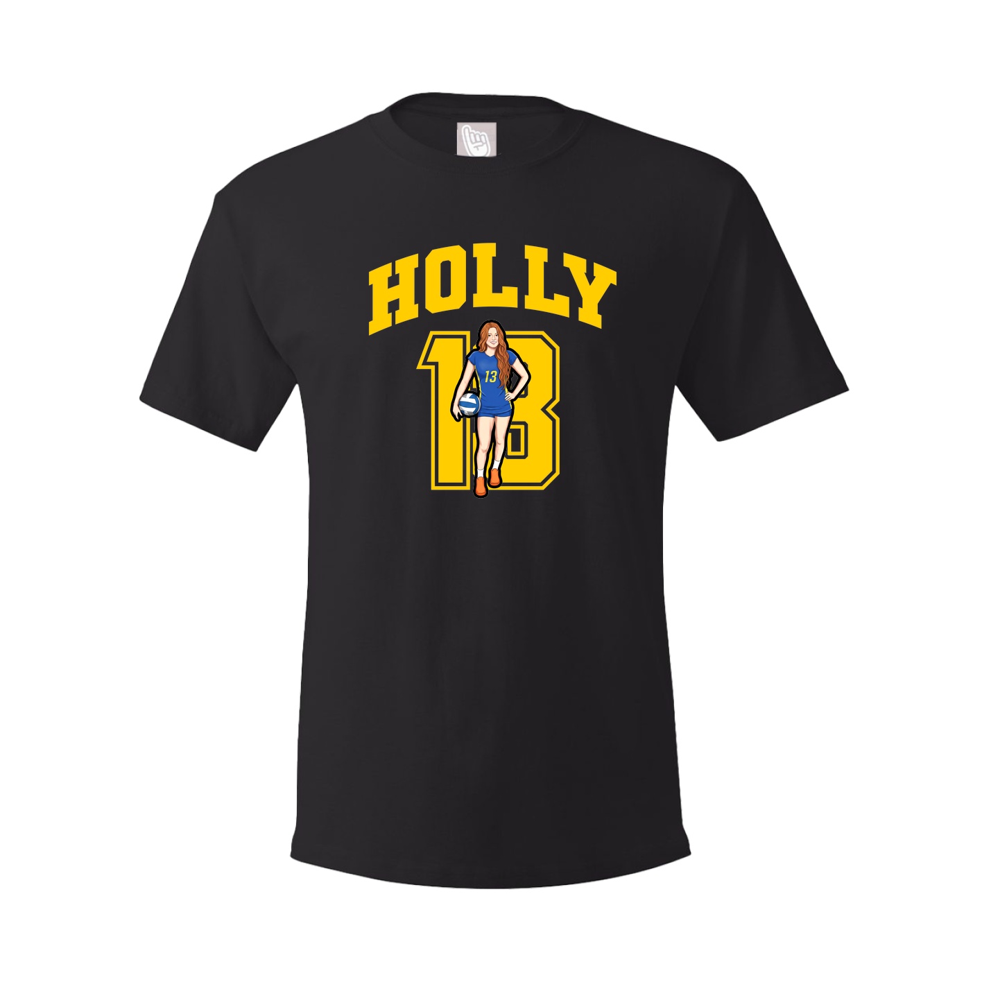 Youth Tee — Number in Black