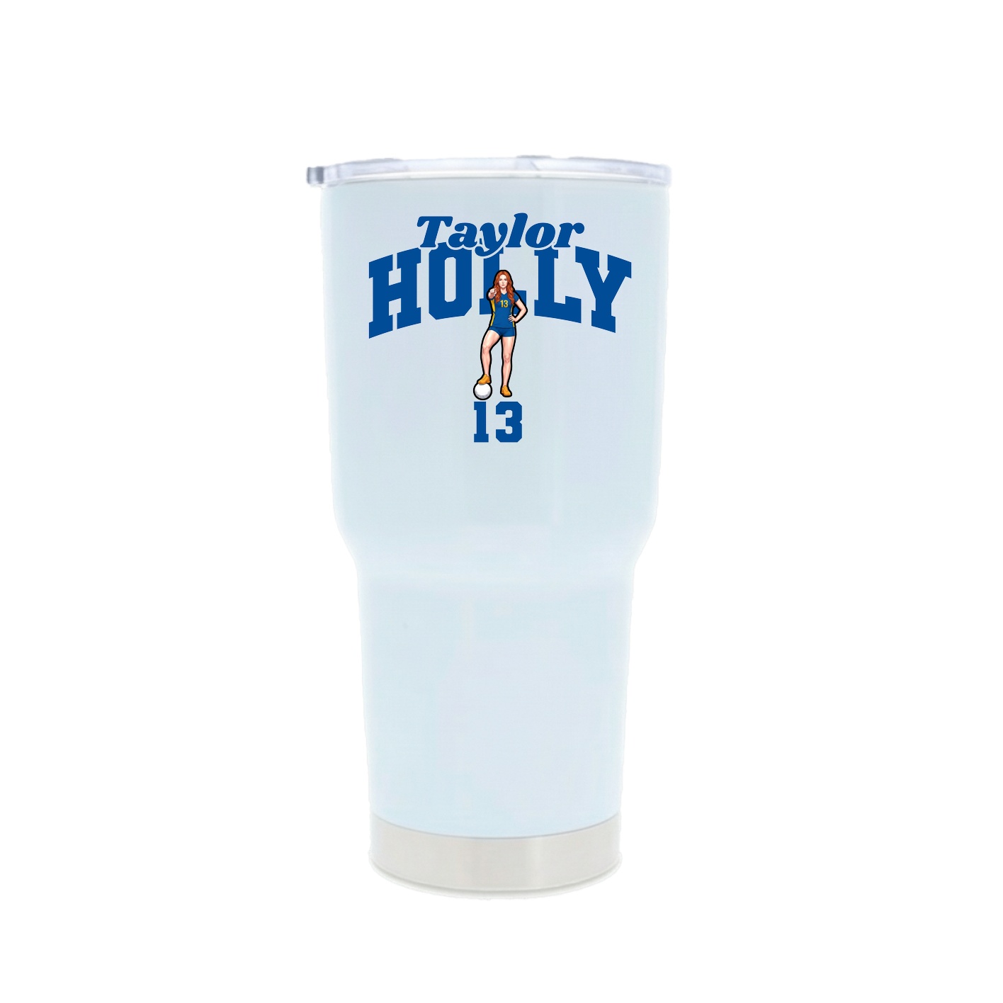30oz Stainless Steel Tumbler — Signature Arch in White